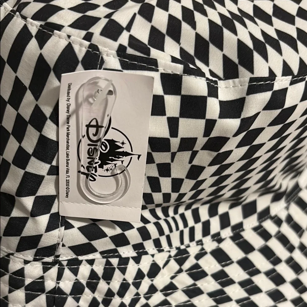 Disney Black and White Checkered Bucket Hat Reversible. - Picture 3 of 4